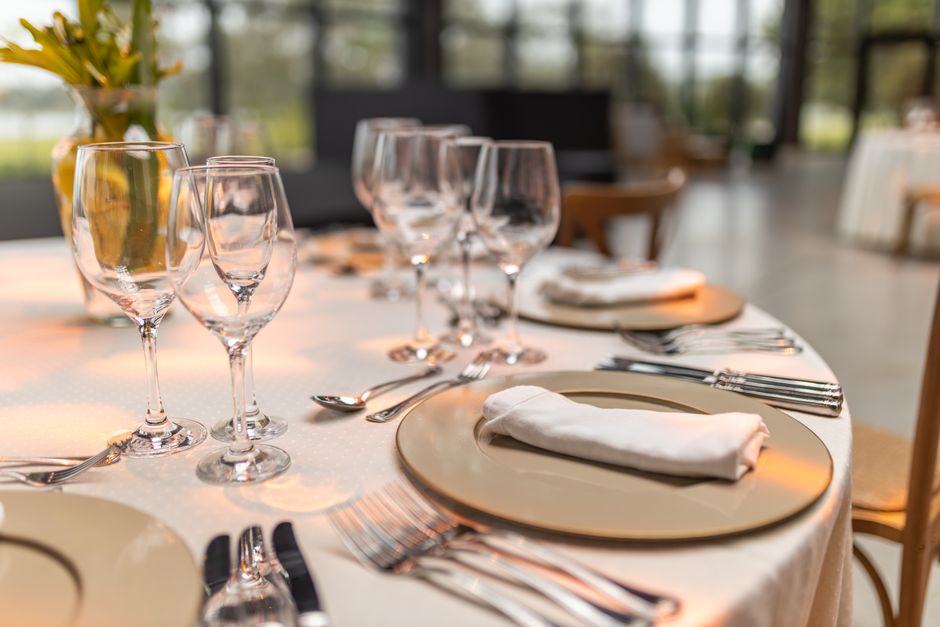Fine dining elegant table setting