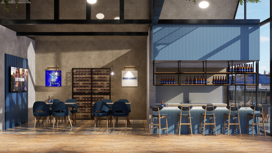 Community restaurant interior dining space